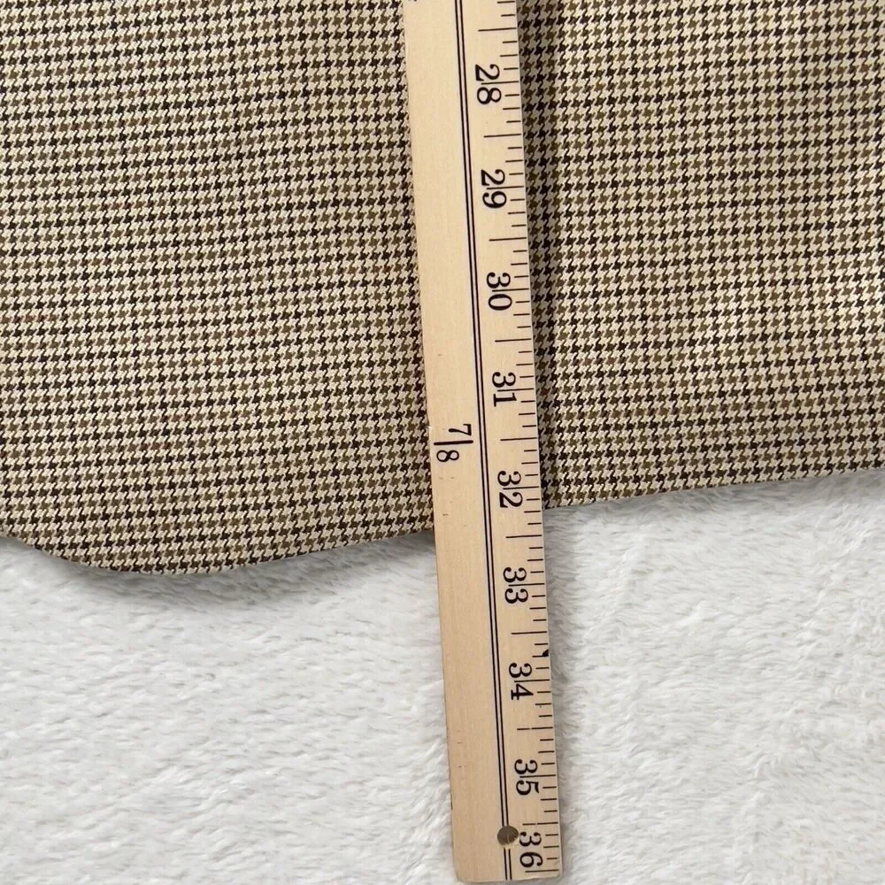 Pronto Moda Italia Cashmere Silk Wool‎ Blazer Mens Sz 46R Houndstooth Brown